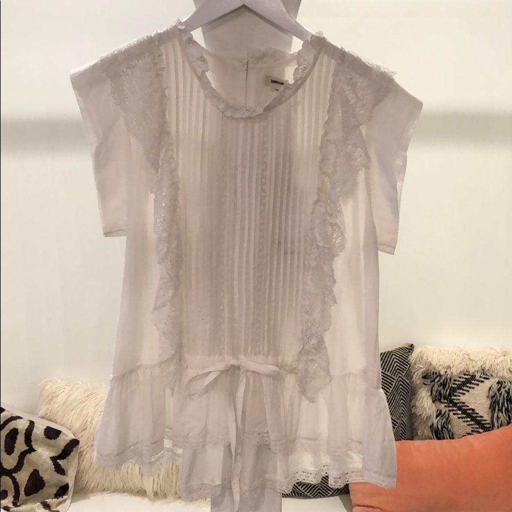 Zadig & Voltaire toundra cotton white top
